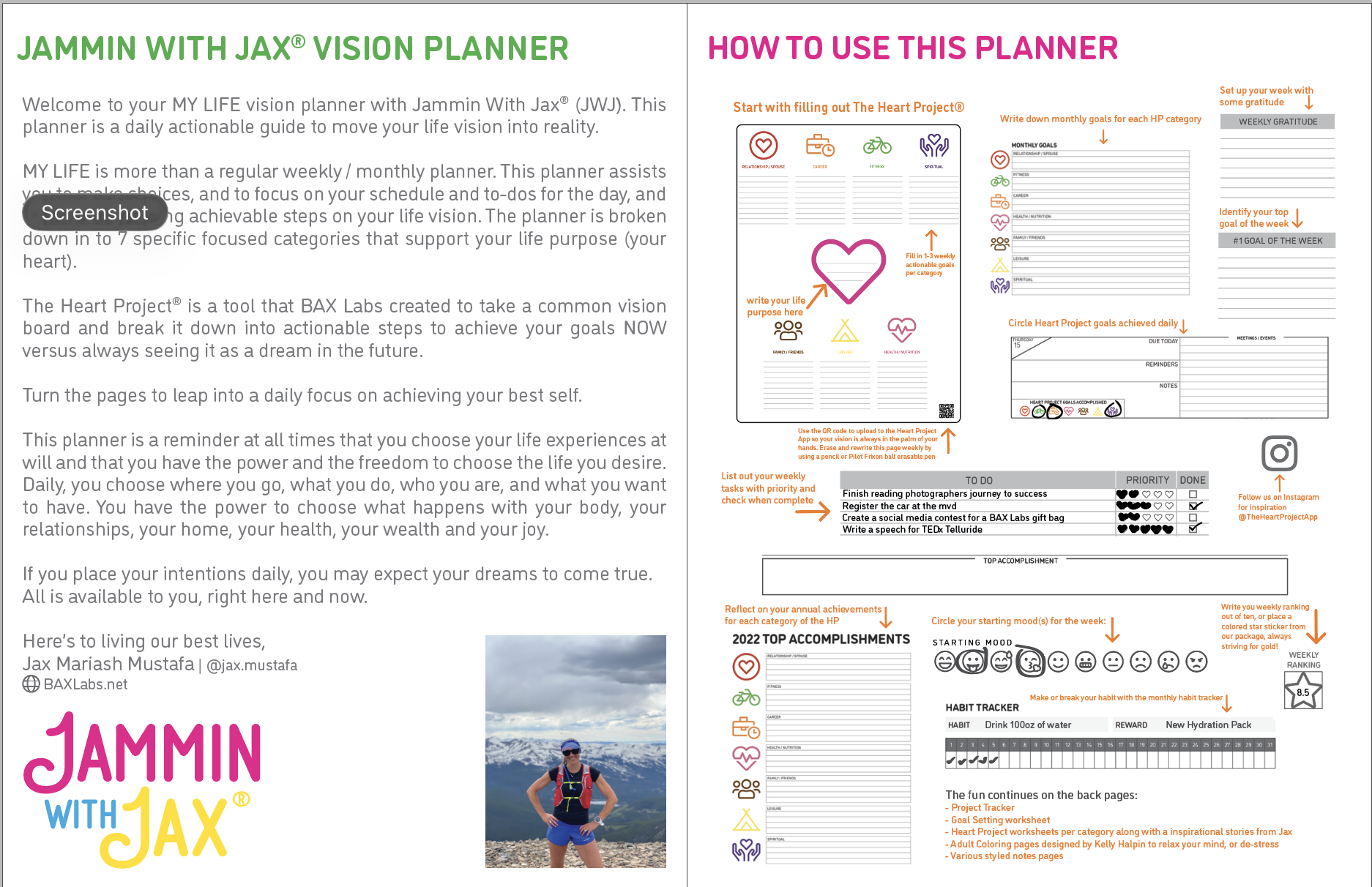How to use the planner — page from the MY LIFE Planner 2026